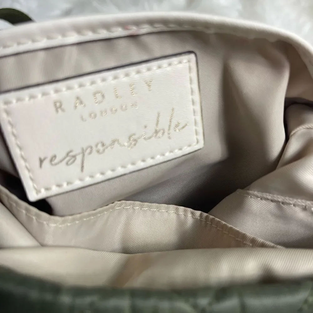 Radley London  Finsbury Park Fabric olive green Quilted Small Crossbody Bag